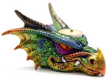 6 1/2" Dragon tealight holder