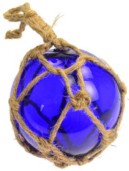 Cobalt Blue Glass Float 5"