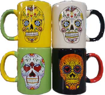 Set of 4 Day Dead Mugs