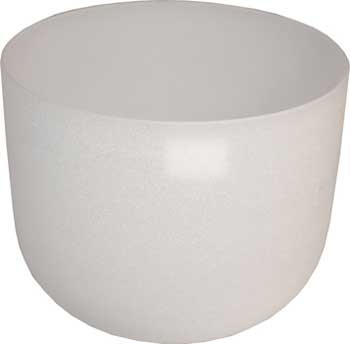 18" White Crystal Singing Bowl