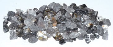 1 lb Quartz, Black Rutilated tumbled chips 5-8mm