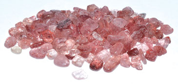 1 lb Quartz, Strawberry tumbled chips 5-7mm