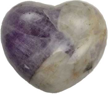 1 3/4" Amethyst, Chevron heart