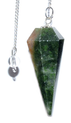 6-sided Dark Green Agate pendulum