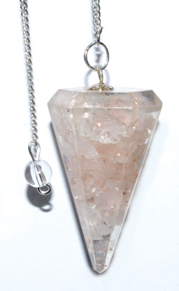 6-sided Rose Orgone pendulum