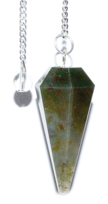 6-sided Moss Agate pendulum