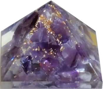 25-30mm Orgonite Amethyst pyramid