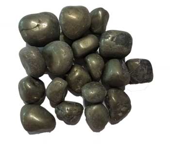 1 Lb Pyrite Black tumbled