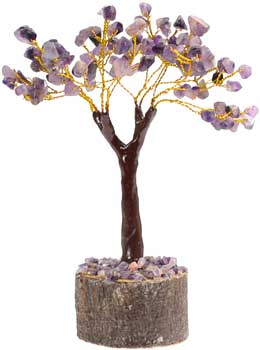 Amethyst gemstone tree 100 beads