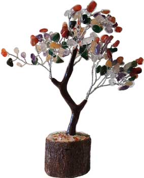 Mixed gemstone tree