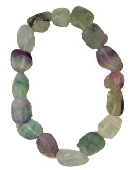 Fluorite, Rainbow gemstone bracelet