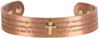 Cross Copper Magnetic bracelet