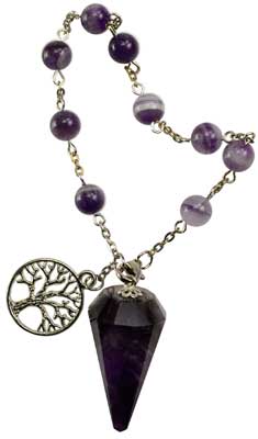 Amethyst pendulum bracelet