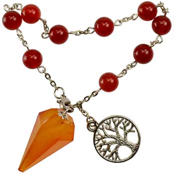 Carnelian pendulum bracelet