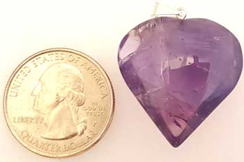 1" Amethyst heart