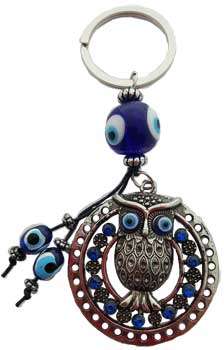 Owl Evil Eye keychain