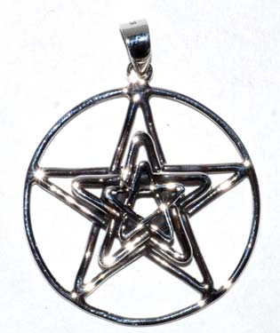 11/16" Pentagram 3D sterling