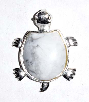 Turtle Howlite gemstone pendant