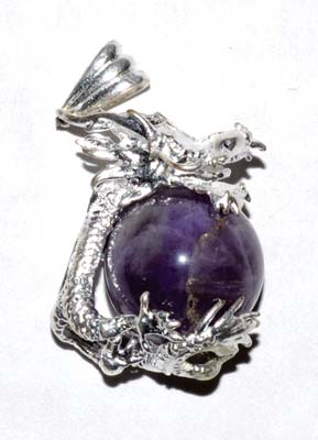 Dragon Amethyst gemstone pendant