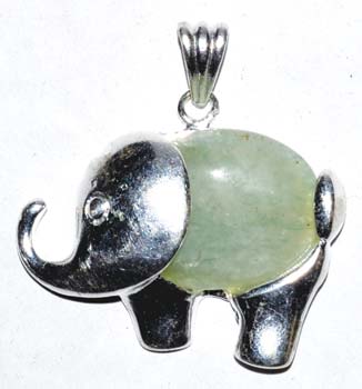 Elephant Green Aventurine gemstone pendant