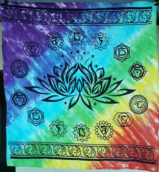 36" x 36" Chakra Lotus altar cloth