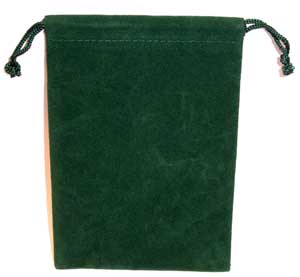 Bag Velveteen 4 x 5 1/2 Green