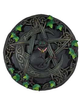 Cat and Pentagram wall plaque 7 1/2"